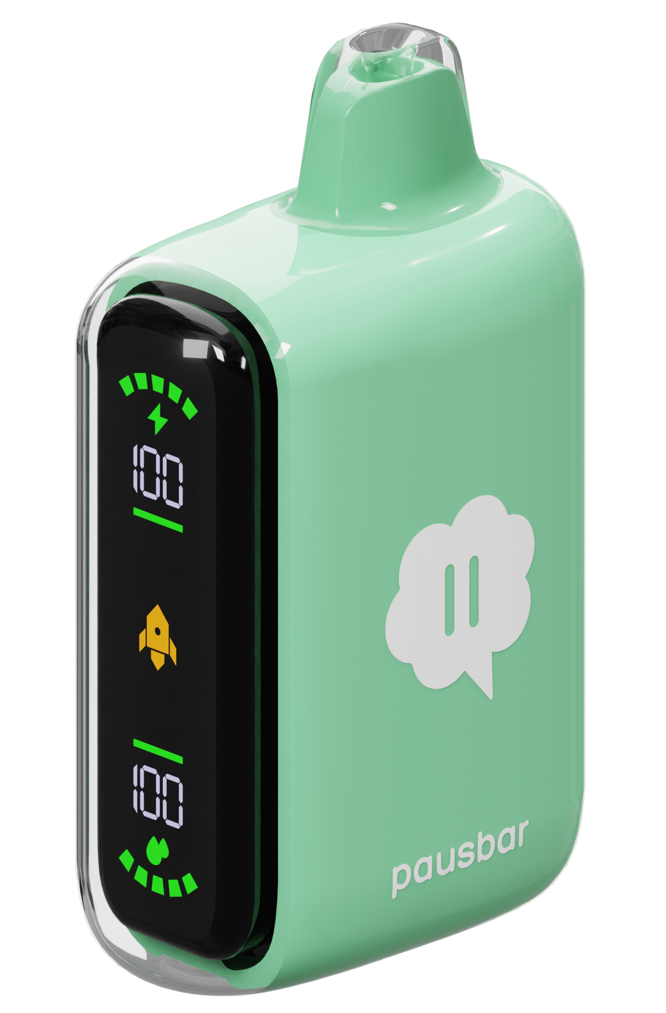 Pausbar 6/5 disposable vape, 3D render, mindful mint